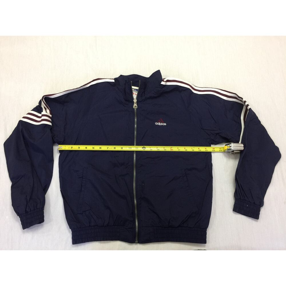 🫐  ADIDAS MENS NYLON ATHLETIC JACKET FULL ZIP SIZE M 🫐